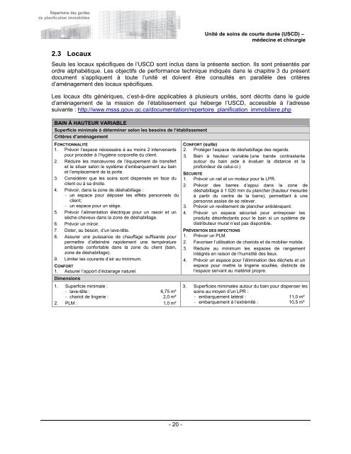 Unité de soins de courte durée (USCD) - Gouvernement du Québec