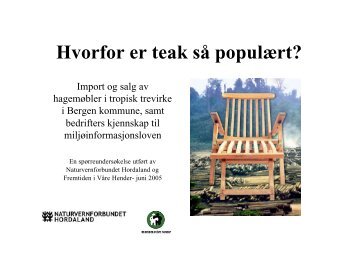 Hvorfor er teak så populært.pdf - Norges Naturvernforbund