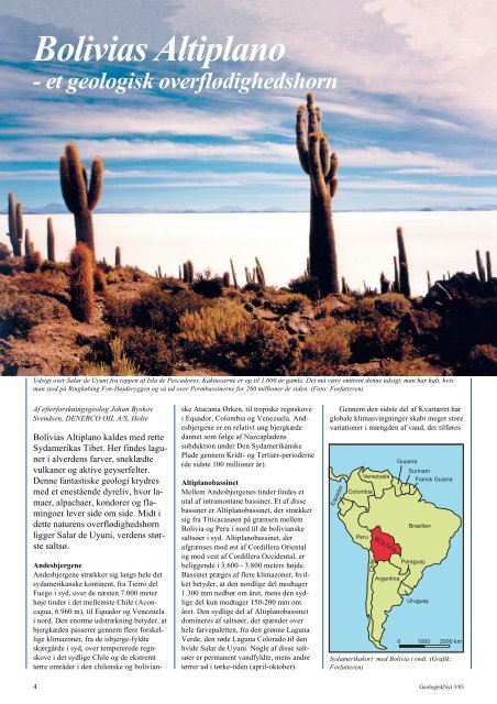 Bolivias Altiplano - GeologiskNyt