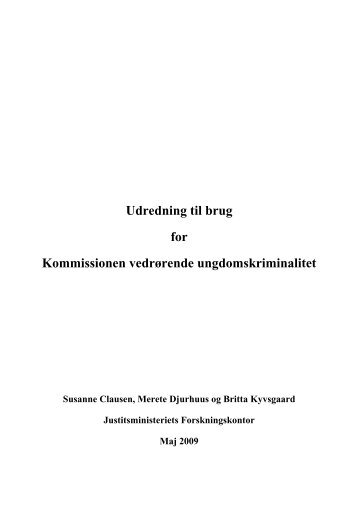 Udredning til brug for Kommissionen vedrørende ... - Justitsministeriet