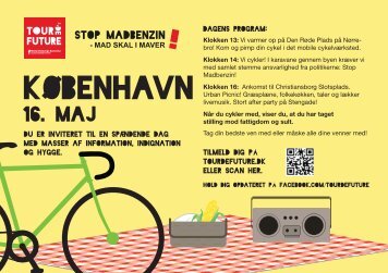 Flyer for Tour de Future København - Mellemfolkeligt Samvirke