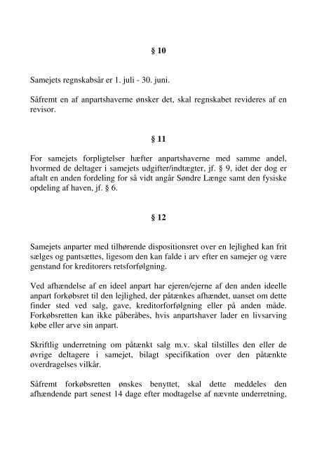 Samejekontrakt Undertegnede ejere af ejendommen matr. nr. 129-e ...