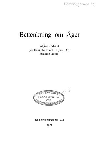 Betænkning om Åger