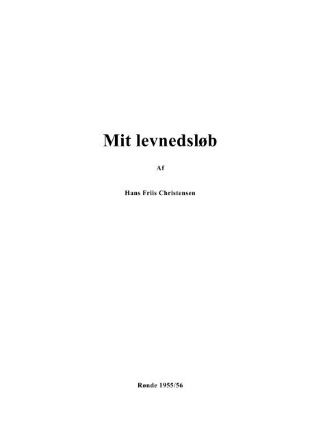 Mit levnedsløb - Johs. Lind