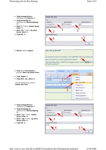 Disposition for kursus i Word 2007