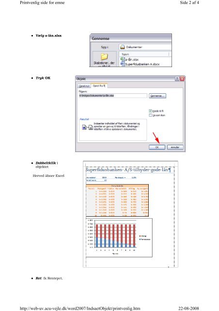 Disposition for kursus i Word 2007