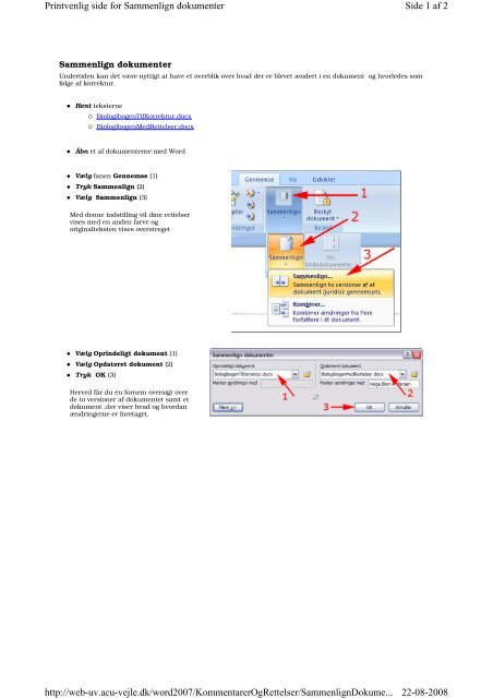 Disposition for kursus i Word 2007