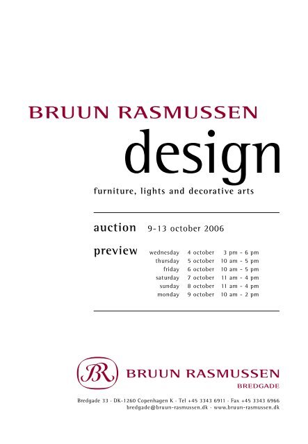 udvalgte møbler - Bruun Rasmussen