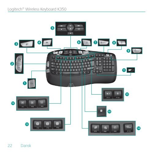 Wireless Keyboard K350 - Logitech