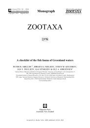 Zootaxa, A checklist of the fish fauna of Greenland ... - Magnolia Press