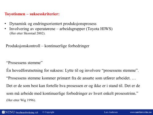 Lars Andersen, NTNU Samfunnsforskning