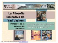 La Filosofía Educativa de Yad Vashem
