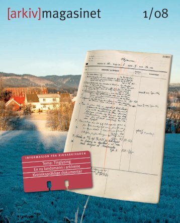 arkivmagasinet 1/08 - Domstolene