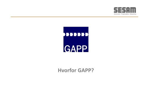 GAPP projektmodel Struktur - Sesam Danmark | SESAM World