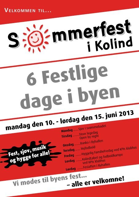 Alperne pie teater sommerfest 2013 program - Kolind-borger.dk
