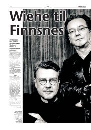14 FRI FINNSNES: Den svenske artisten Mikael ... - Dyrøy kommune