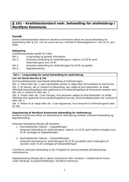 Kvalitetsstandard for stofmisbrug – SEL - Ziteman