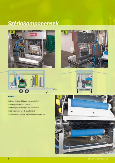 Szériakomponensek - voran Maschinen GmbH