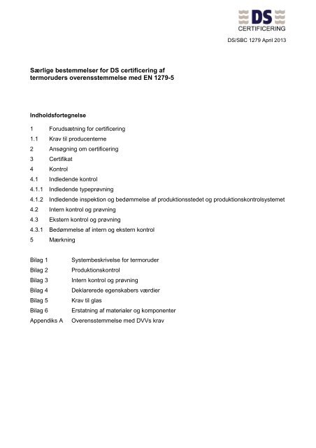 DS-SBC 1279 DK April 2013 - DS Certificering A/S