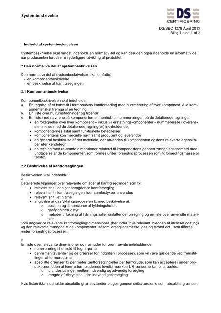 DS-SBC 1279 DK April 2013 - DS Certificering A/S