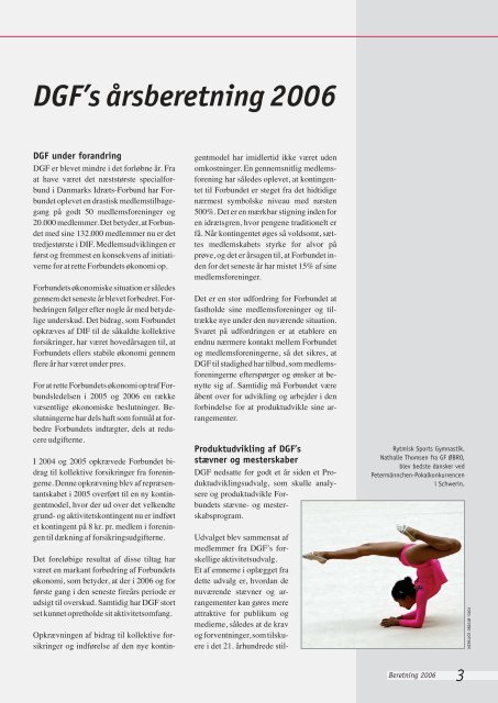 2 Beretning 2006 - Danmarks Gymnastik Forbund