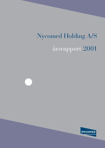 Nycomed Report 2001 DK - Takeda Pharmaceuticals International ...