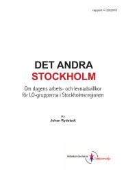 Hur helig �r blockpolitiken? - Arbetarr�relsens tankesmedja