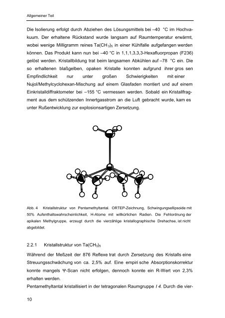 Homoleptische Methylverbindungen von Elementen der 4. und 5 ...