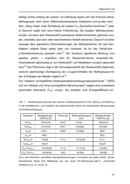 Homoleptische Methylverbindungen von Elementen der 4. und 5 ...