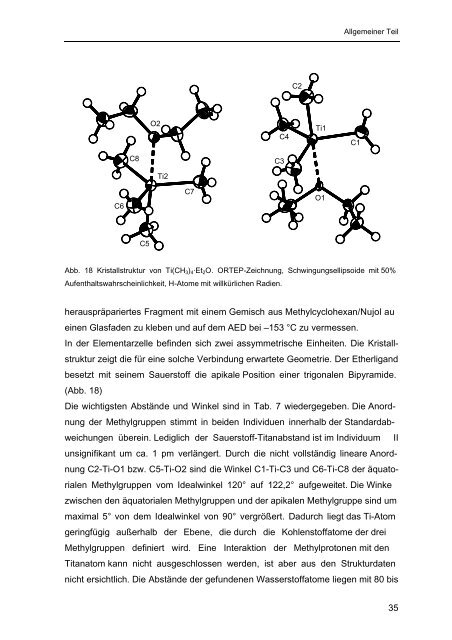 Homoleptische Methylverbindungen von Elementen der 4. und 5 ...