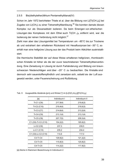 Homoleptische Methylverbindungen von Elementen der 4. und 5 ...