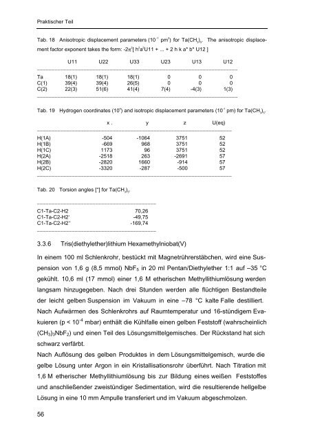 Homoleptische Methylverbindungen von Elementen der 4. und 5 ...