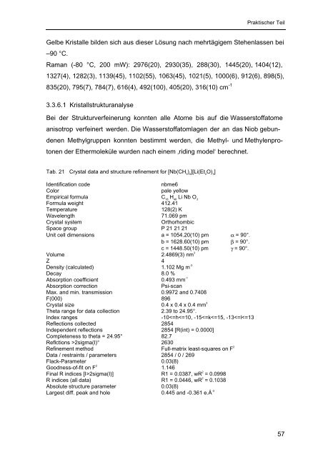 Homoleptische Methylverbindungen von Elementen der 4. und 5 ...