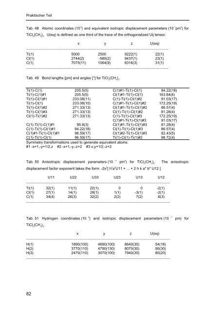 Homoleptische Methylverbindungen von Elementen der 4. und 5 ...