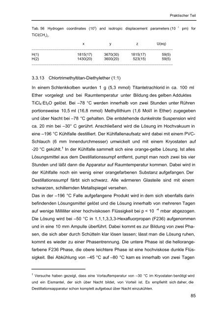 Homoleptische Methylverbindungen von Elementen der 4. und 5 ...