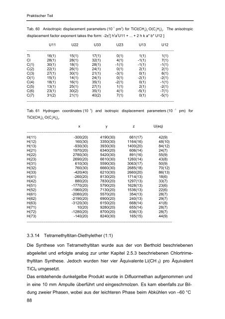 Homoleptische Methylverbindungen von Elementen der 4. und 5 ...