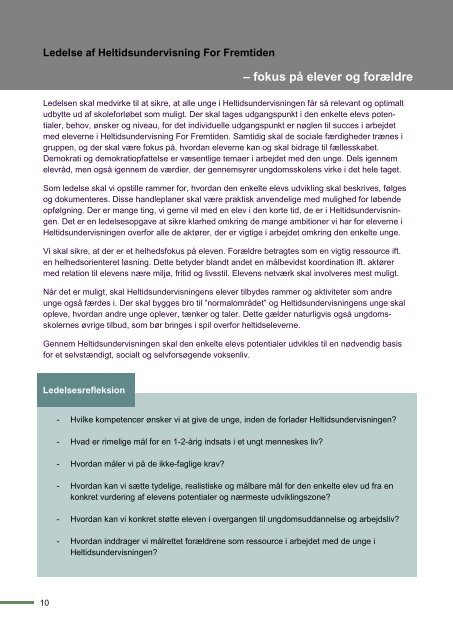 Heltidsundervisning For Fremtiden - Landsforeningen af ...