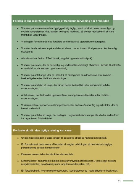 Heltidsundervisning For Fremtiden - Landsforeningen af ...