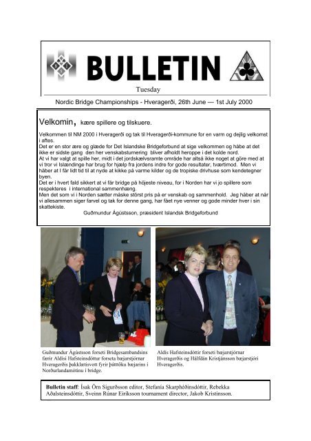 Bulletin 26.06.00 - Nordic Bridge Union
