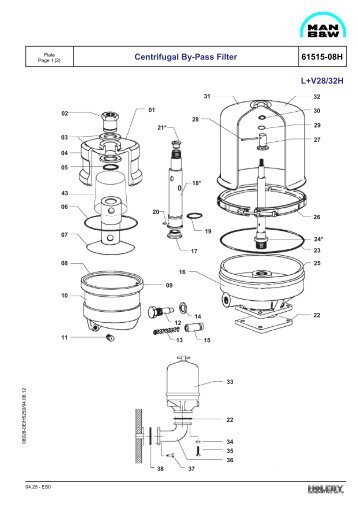 L+V28/32H Centrifugal By-Pass Filter 61515-08H