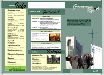 Kirkeblad nr 1 2012 - Grønnevang kirke