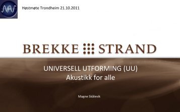 Universell utforming - Norsk Akustisk Selskap