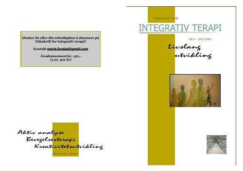 Utgave des/2006 - Norsk Forening for Integrativ Terapi