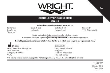 ORTHOLOC™ KNOGLESKRUER - Wright Medical Technology, Inc.