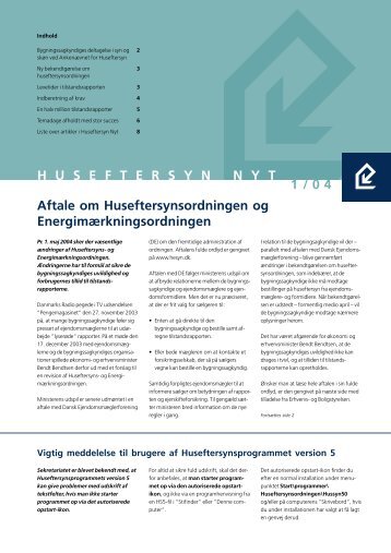 Huseftersynsnyt nr. 1