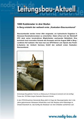 1000 Kubikmeter in drei Stufen - Nodig-Bau.de