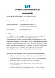 Jahresbericht 2008 Abteilung Krankenhaushygiene und ...