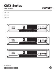 CMX Series - QSC Audio Products