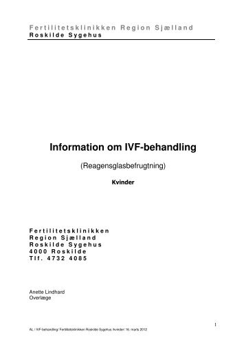 Information om IVF-behandling - Region Sjælland