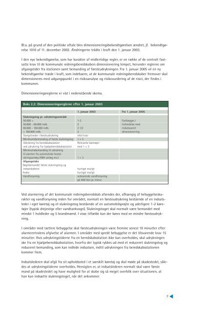 Statistisk Beretning for 2003 - Beredskabsstyrelsen